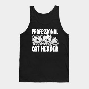 Professional Cat Herder, cute happy cat design Tank Top